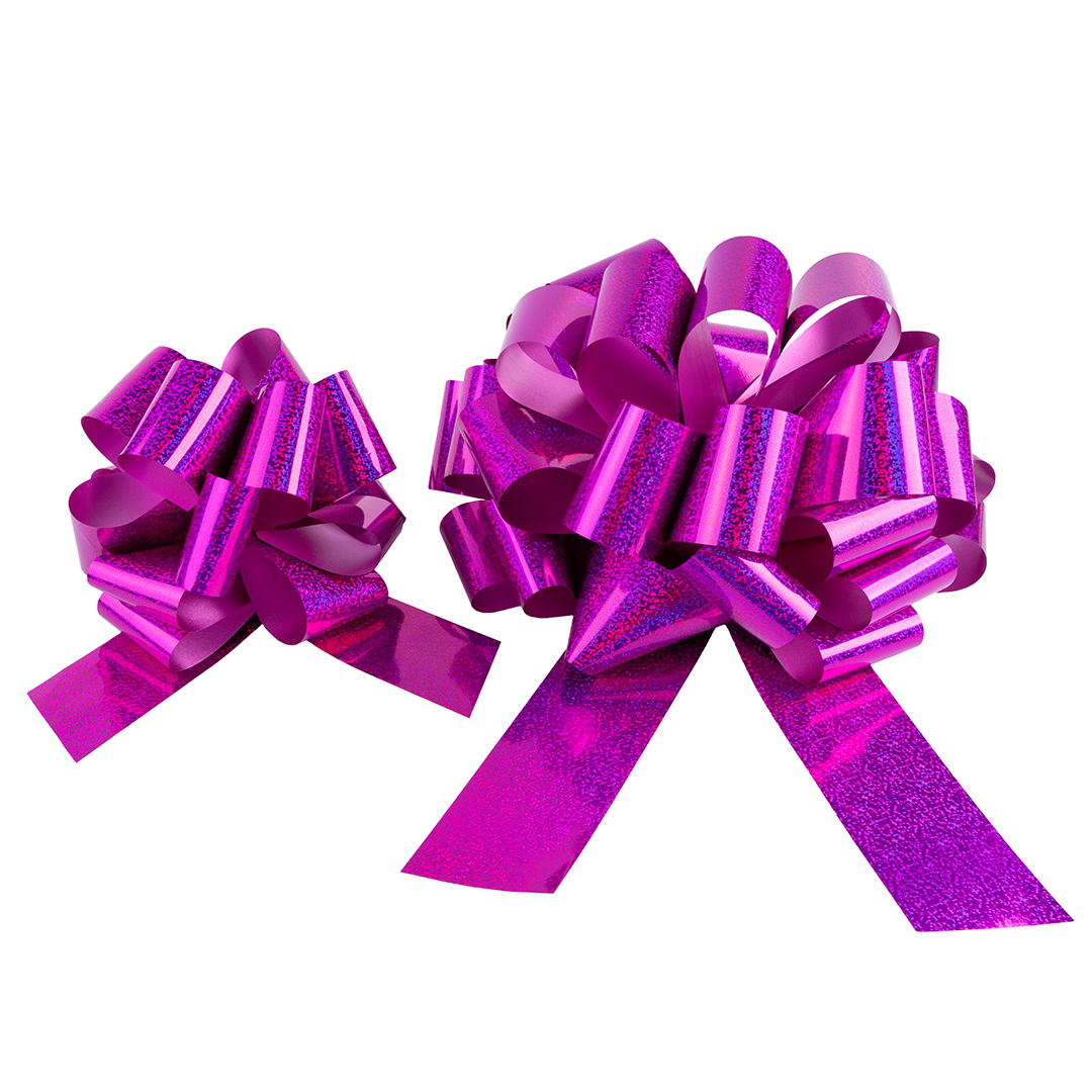 Бант Шар, Фуше, Голография, 36 см, 1 шт. в упак. 