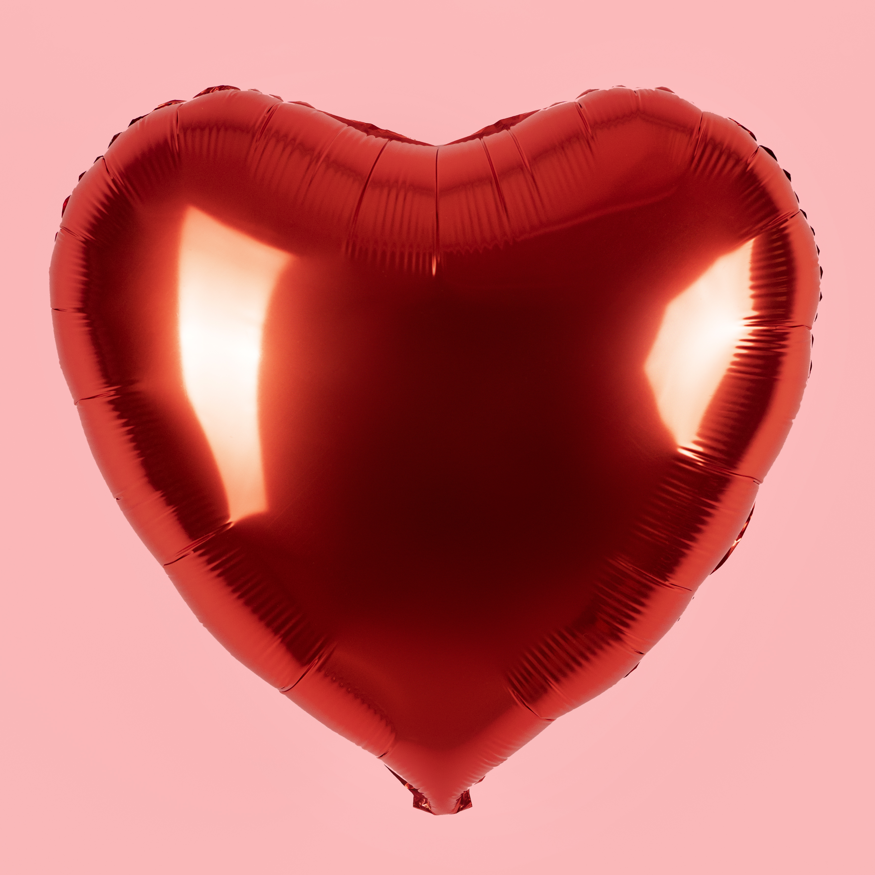 Шар (24''/61 см) Сердце, Красный, Металлик, 1 шт. в уп.