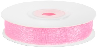 Лента органза (1,2 см*22,85 м) Розовый, 1 шт.