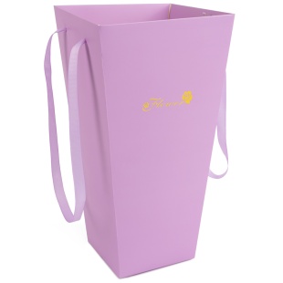 Пакет для цветов, Flower, Сиреневый, Металлик, 27*15*9 см, 1 шт.