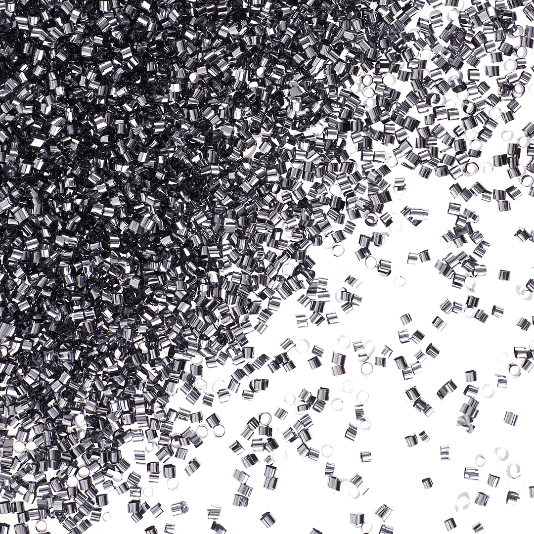 Конфетти фольга Цилиндр, Стальной, Металлик, 0,2 см, 20 г.