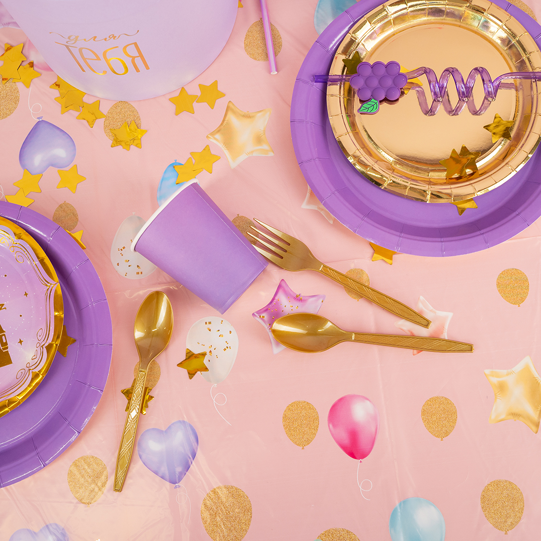 Вилки, Золото, 15 см, 10 шт. в упак. 