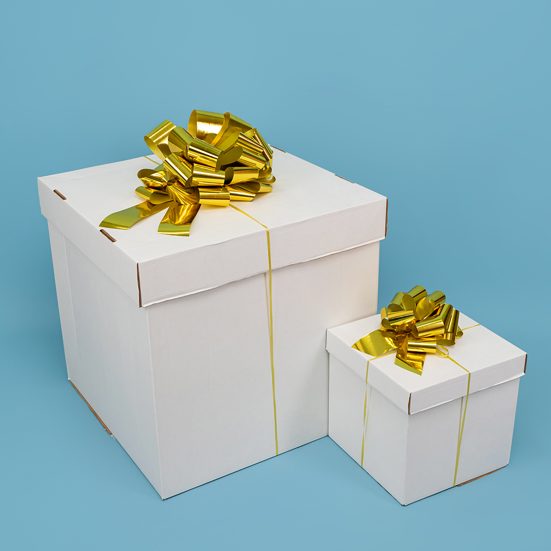 Бант Шар, Золото, Металлик, 21 см, 1 шт. в упак. 