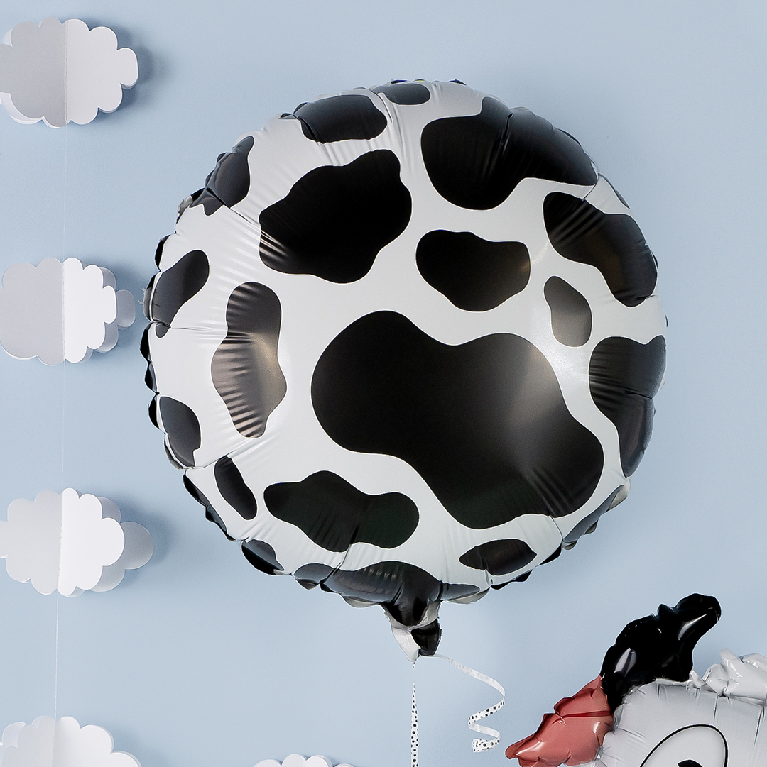 Шар (18''/46 см) Круг, Сафари, Корова, 1 шт.