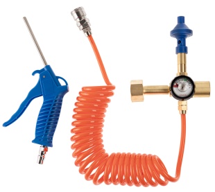 Насадка с клапаном гелий/воздух 60/40, манометром и пистолетом с гибким удлинителем, 1 шт.