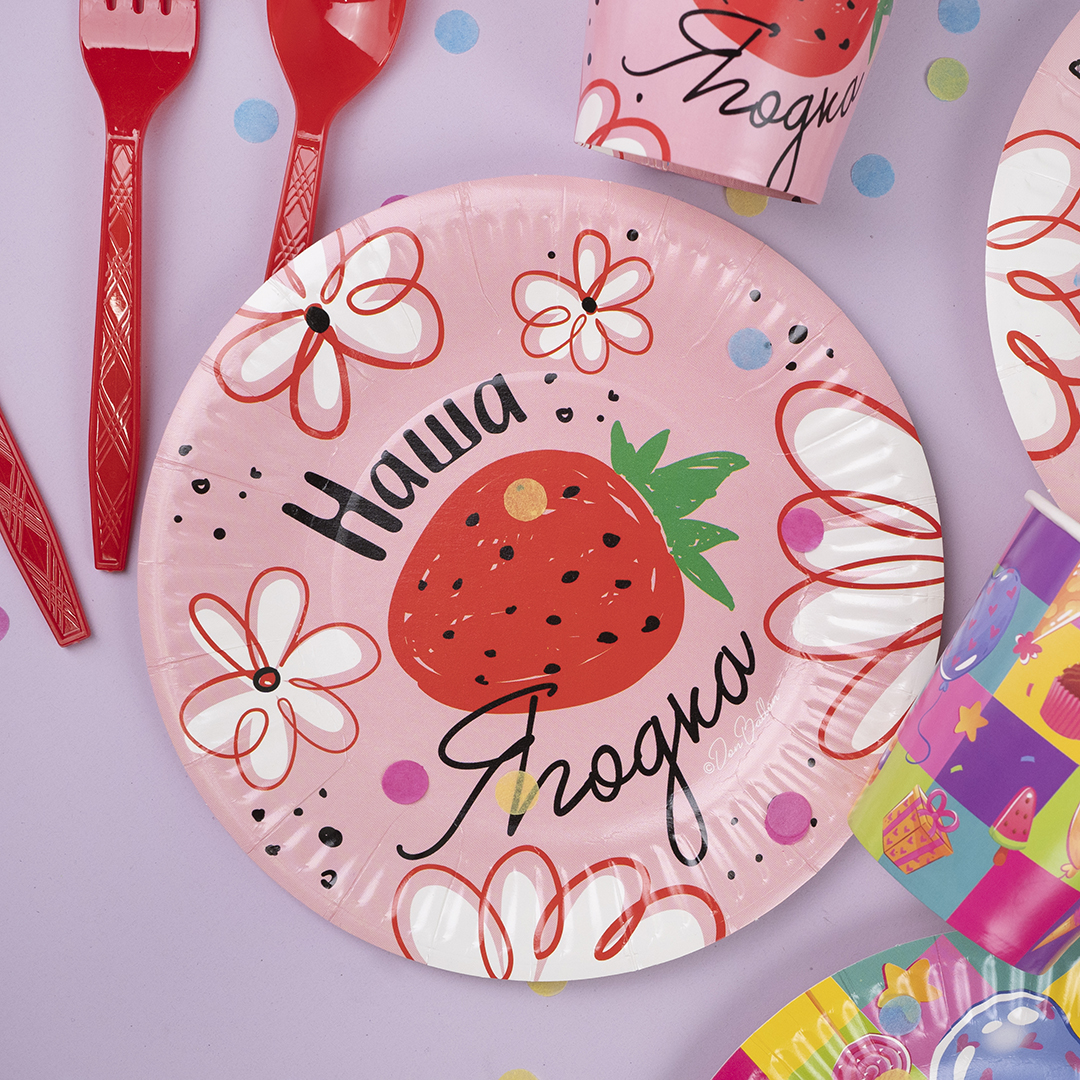 Тарелки (7''/18 см) Наша Ягодка, 6 шт.