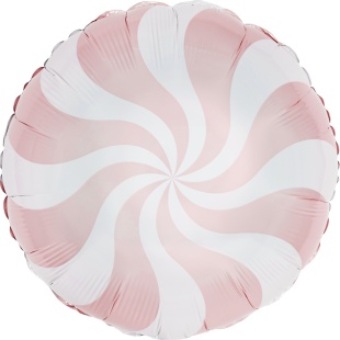 Шар (18''/46 см) Круг, Леденец, Персиковый, Макарунс, 1 шт.