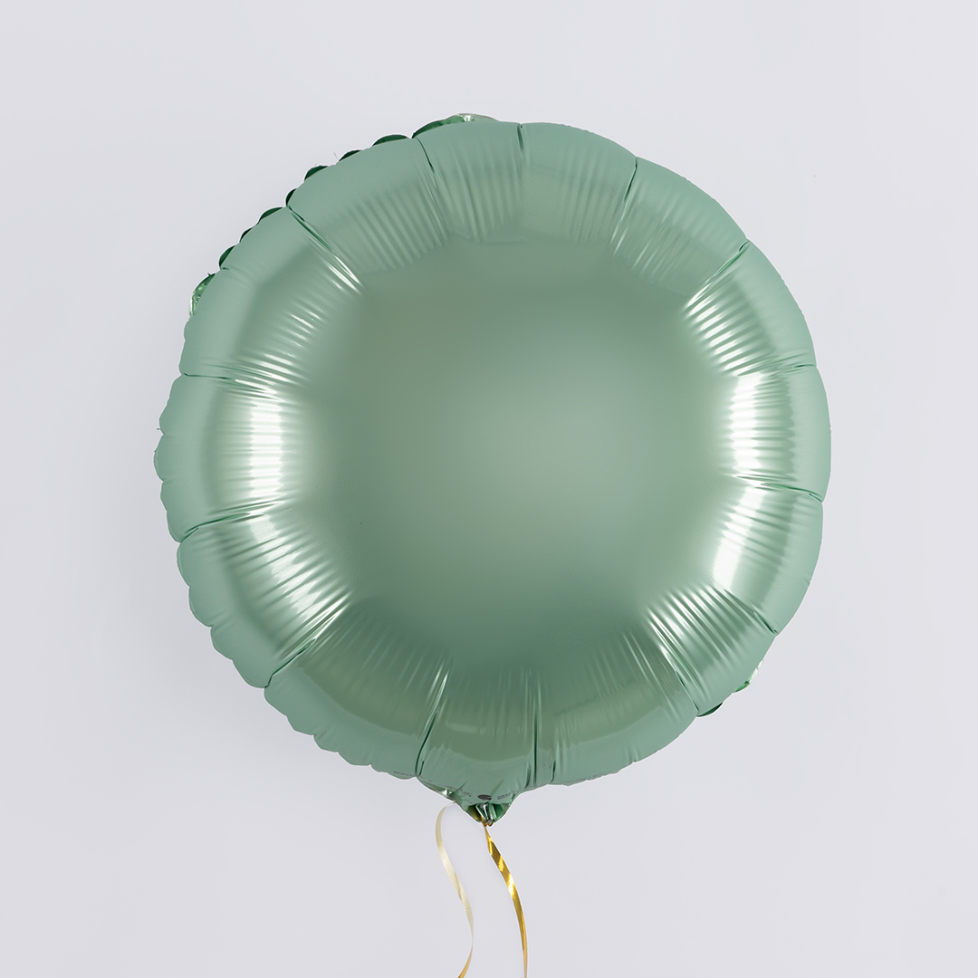 Шар (18''/46 см) Круг, Мятная глазурь, Сатин, 1 шт.