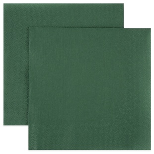 Сервировочные салфетки, Однотонные, Зеленый, 33*33 см, 20 шт.