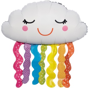 Шар (32''/81 см) Фигура, Счастливое облако, Яркая радуга, 1 шт. в уп.