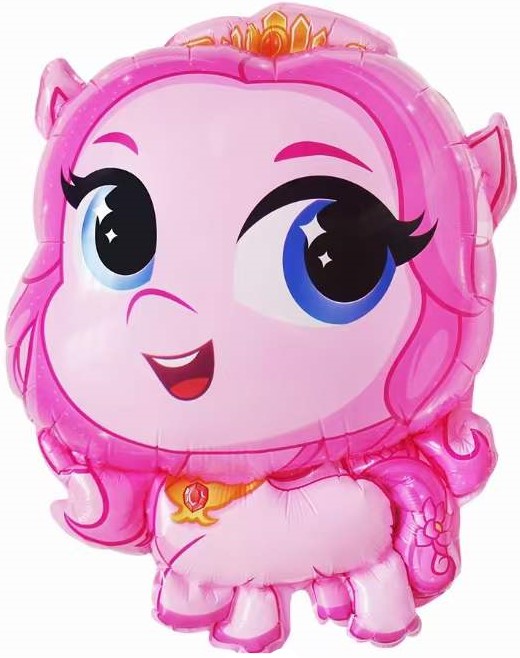 Шар (28''/71 см) Фигура, Маленькая пони, Розовый, 1 шт.