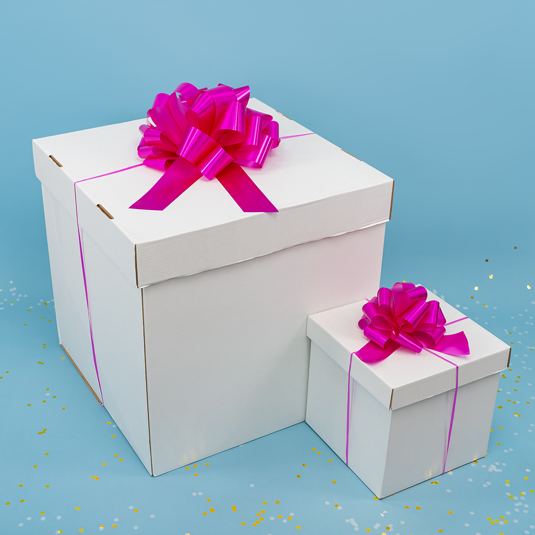 Бант Шар, Фуксия, Лаковый, 36 см, 1 шт. в упак. 