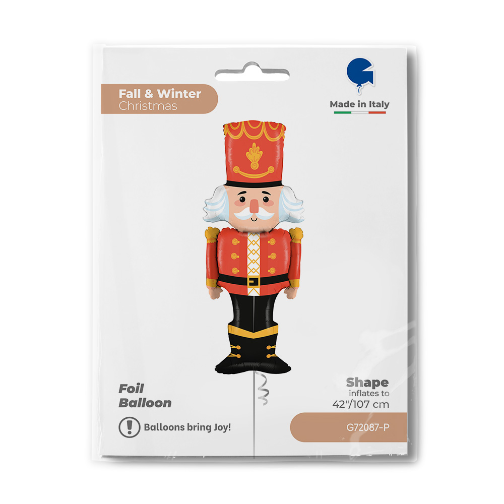 Шар (42''/107 см) Фигура, Щелкунчик, Красный, 1 шт. в уп.