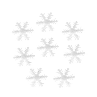 Декоративное украшение Снежинки, 4 см, Белый, 20 шт.