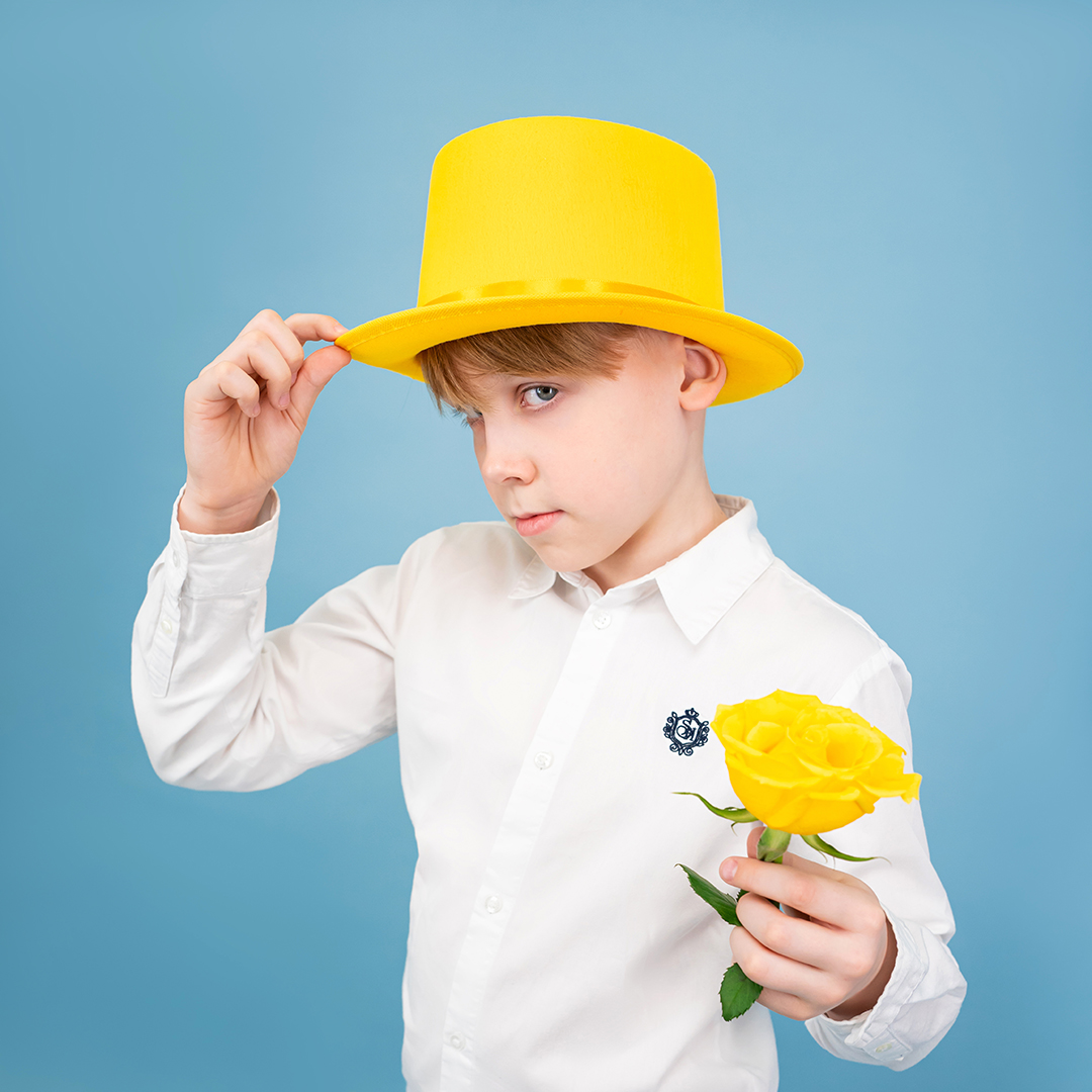 Шляпа, Цилиндр, фетр, Желтый, 56-58 разм., 1 шт. 