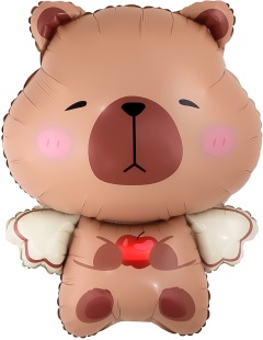 Шар (27''/69 см) Фигура, Капибара с крылышками, 1 шт.