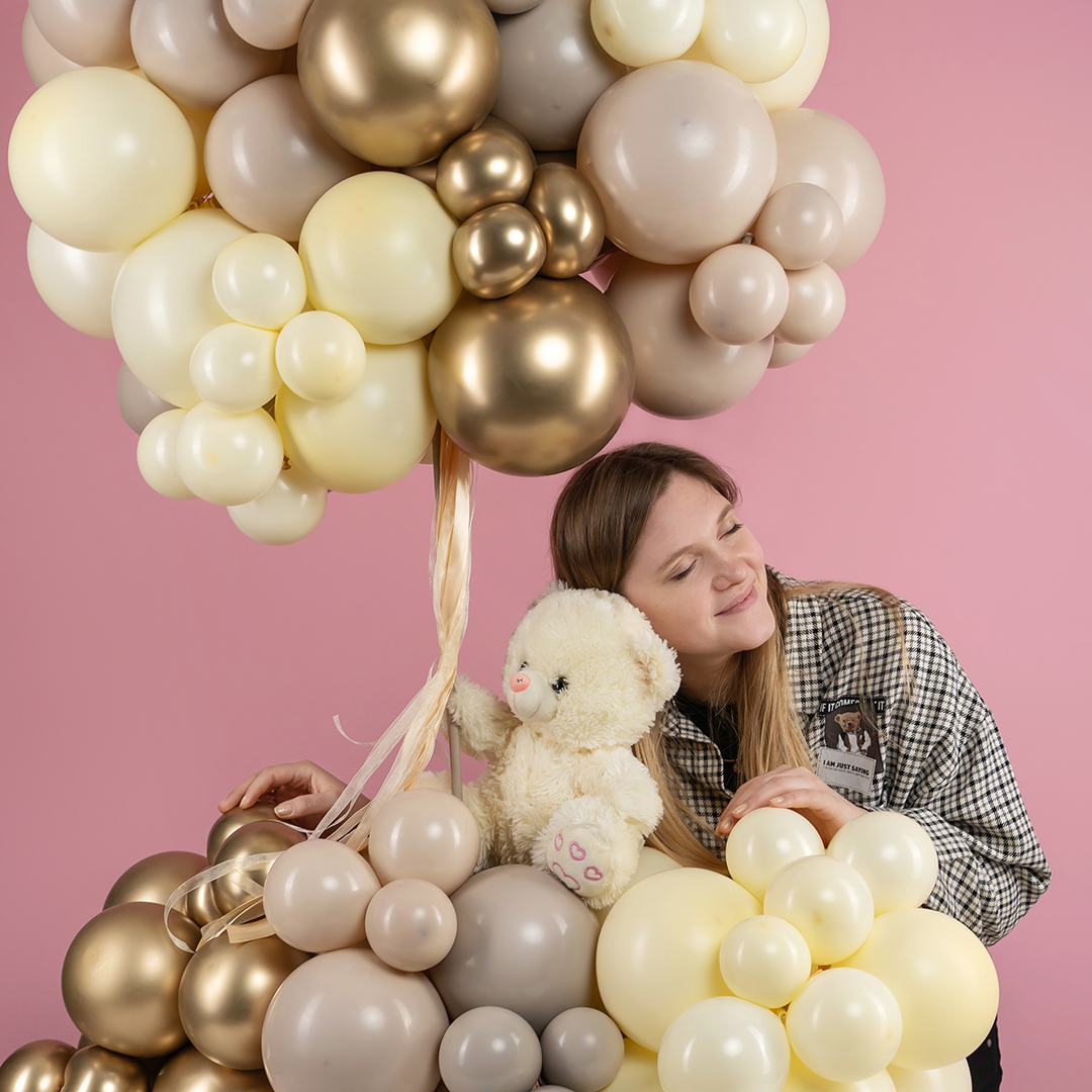 Шар (5''/13 см), Слоновая кость, пастель ретро, 100 шт.