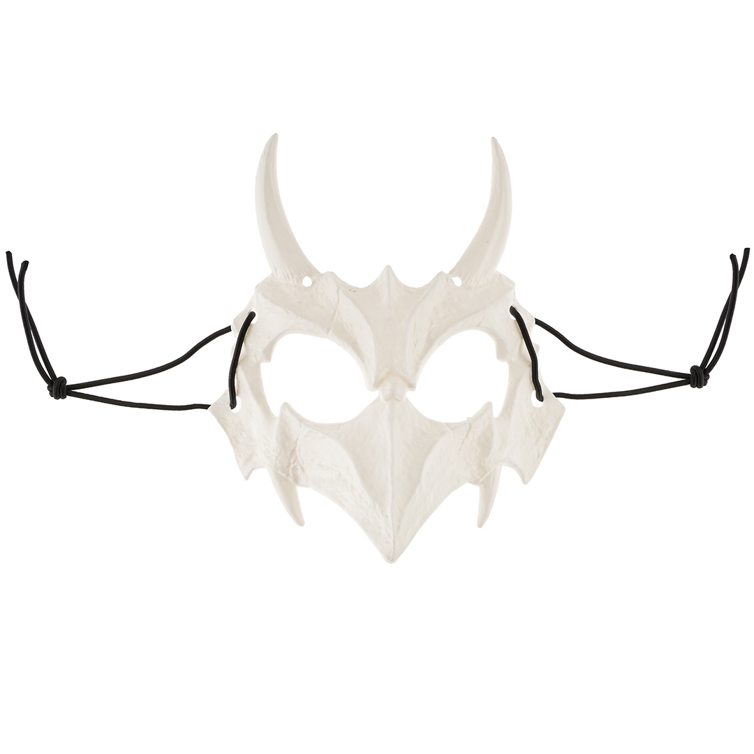 Карнавальная маска, Костяной демон, Белый, 18*20 см, 1 шт. 