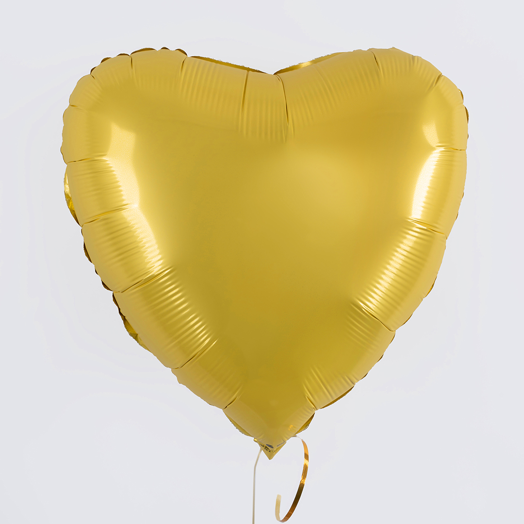 Шар (18''/46 см) Сердце, Желтый банан, Сатин, 1 шт.