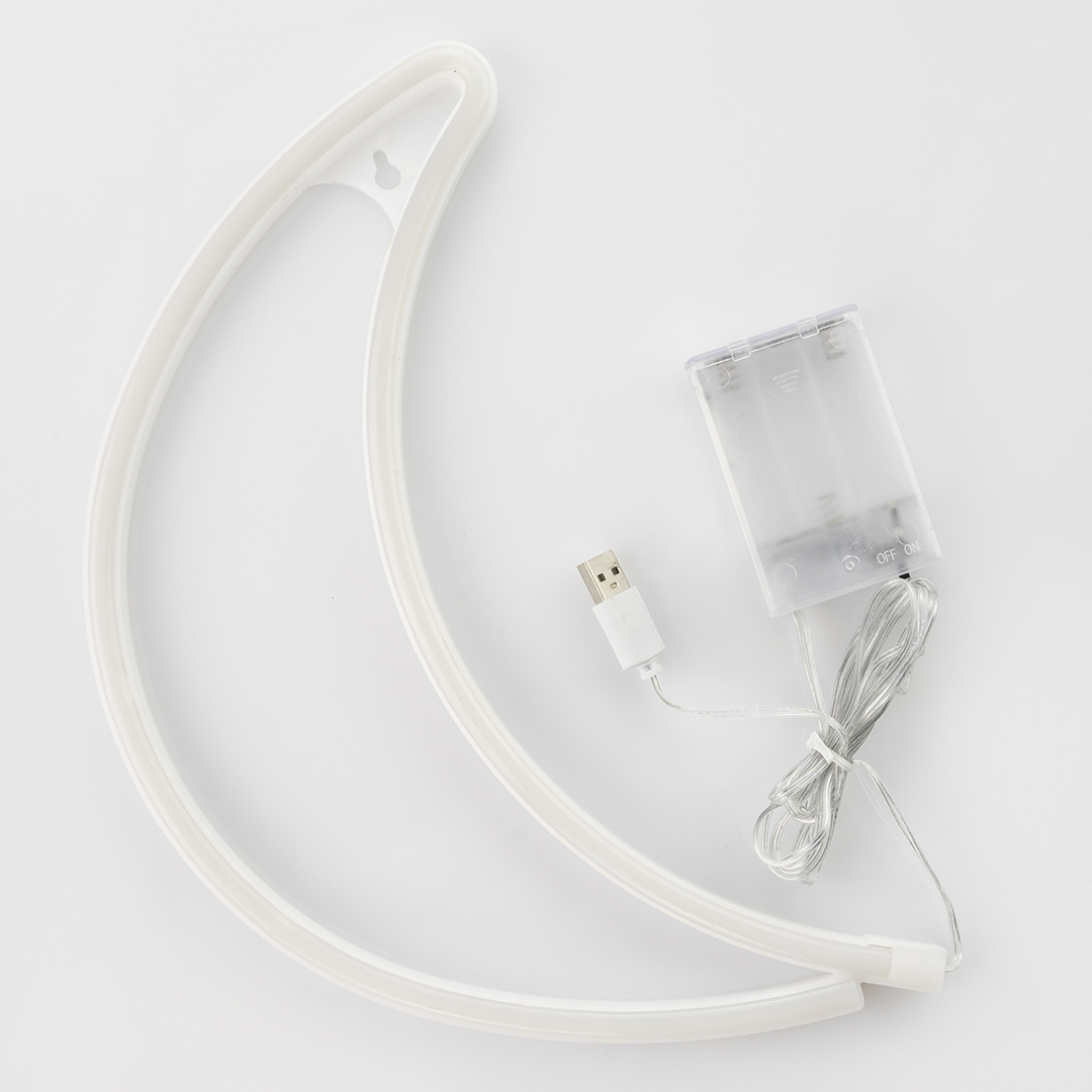 Световая фигура Месяц, 10*30 см. Теплый белый, 1 шт.