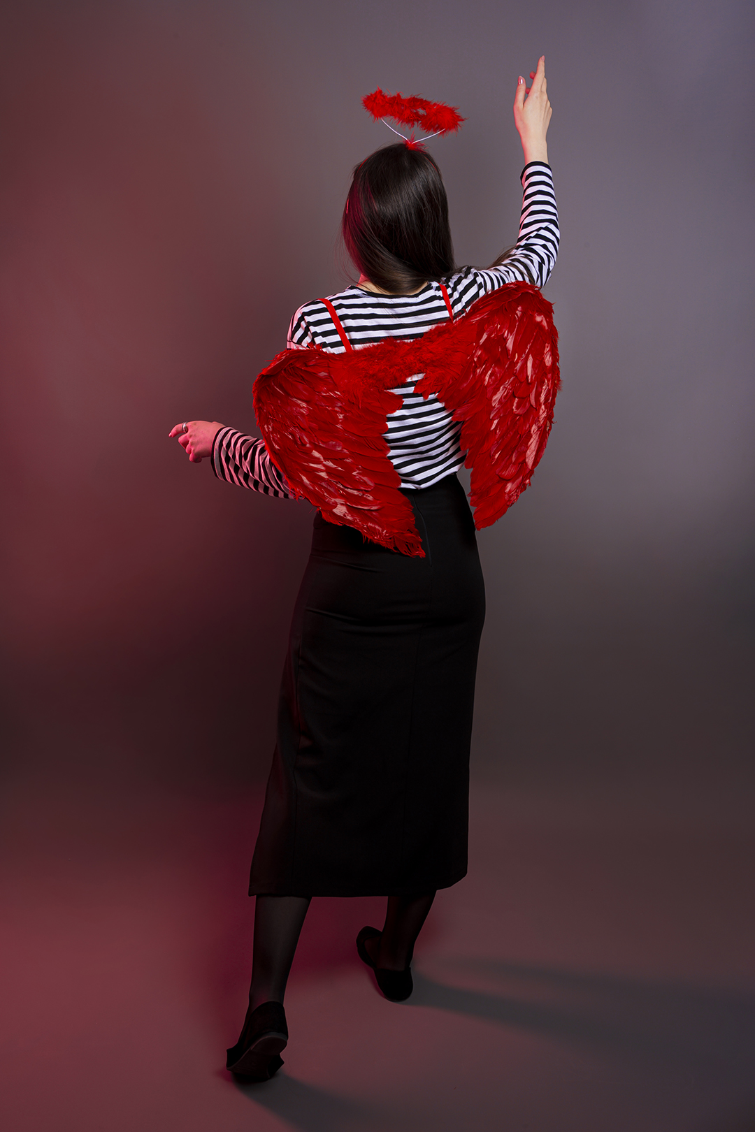 Крылья, Ангел, Размер S, Красный, 45*35 см, 1 шт. 