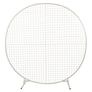 Стойка для шаров Круг, с сеткой, металл, 2 м, Белый, 1 шт.