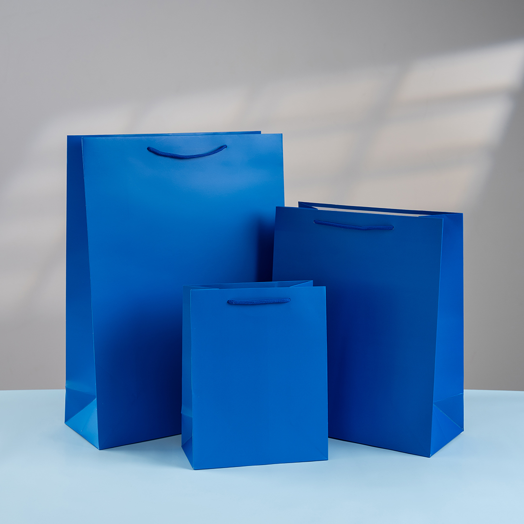 Пакет подарочный, 210гр, Классика, Синий, 32*26*12 см, 1 шт.
