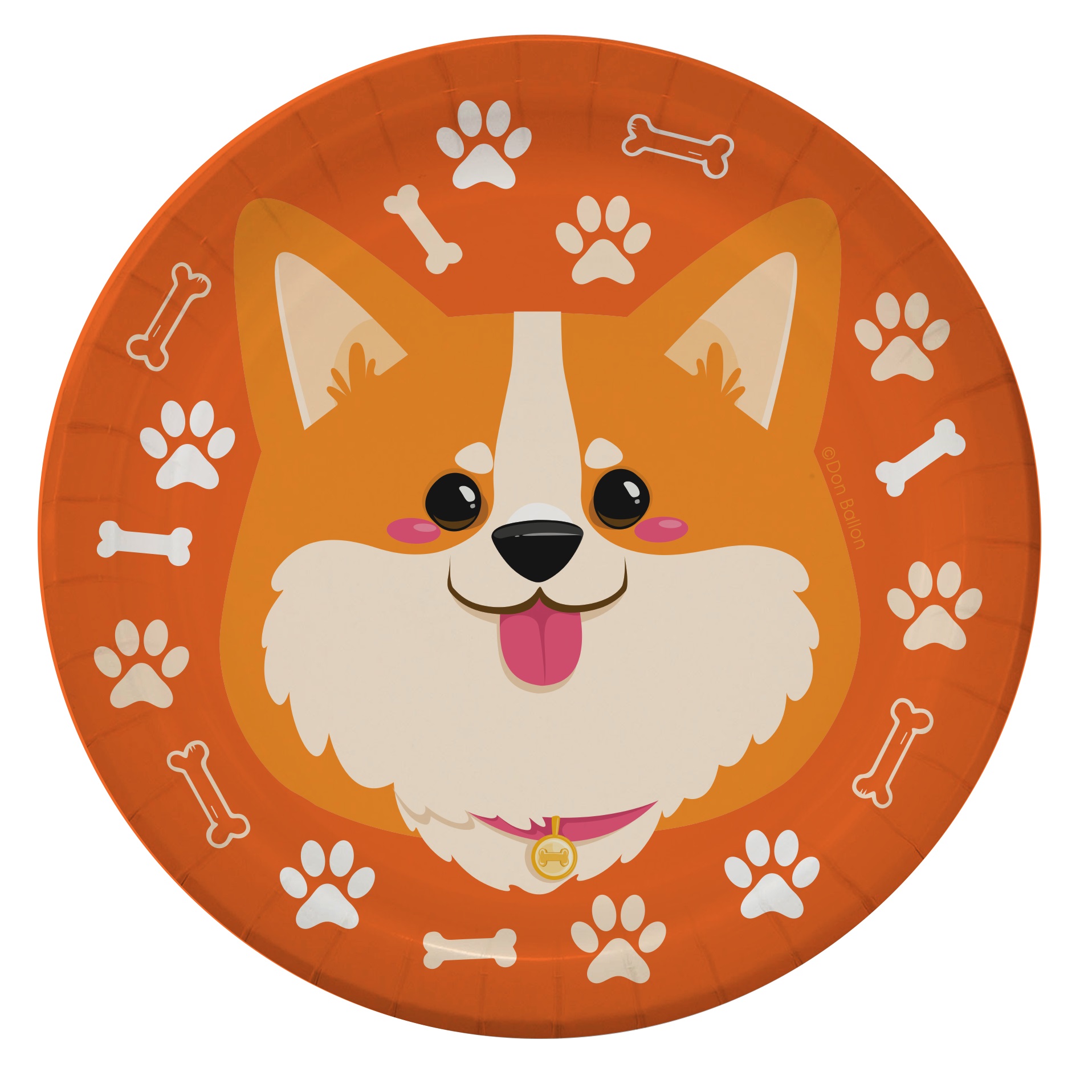 Тарелки (7''/18 см) Корги, 6 шт.