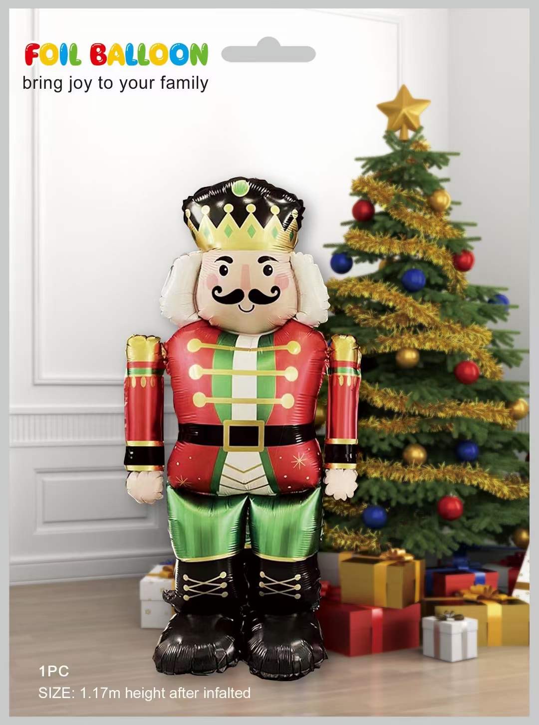 Шар (61''/155 см) Фигура 3D, Щелкунчик, 1 шт. в уп.