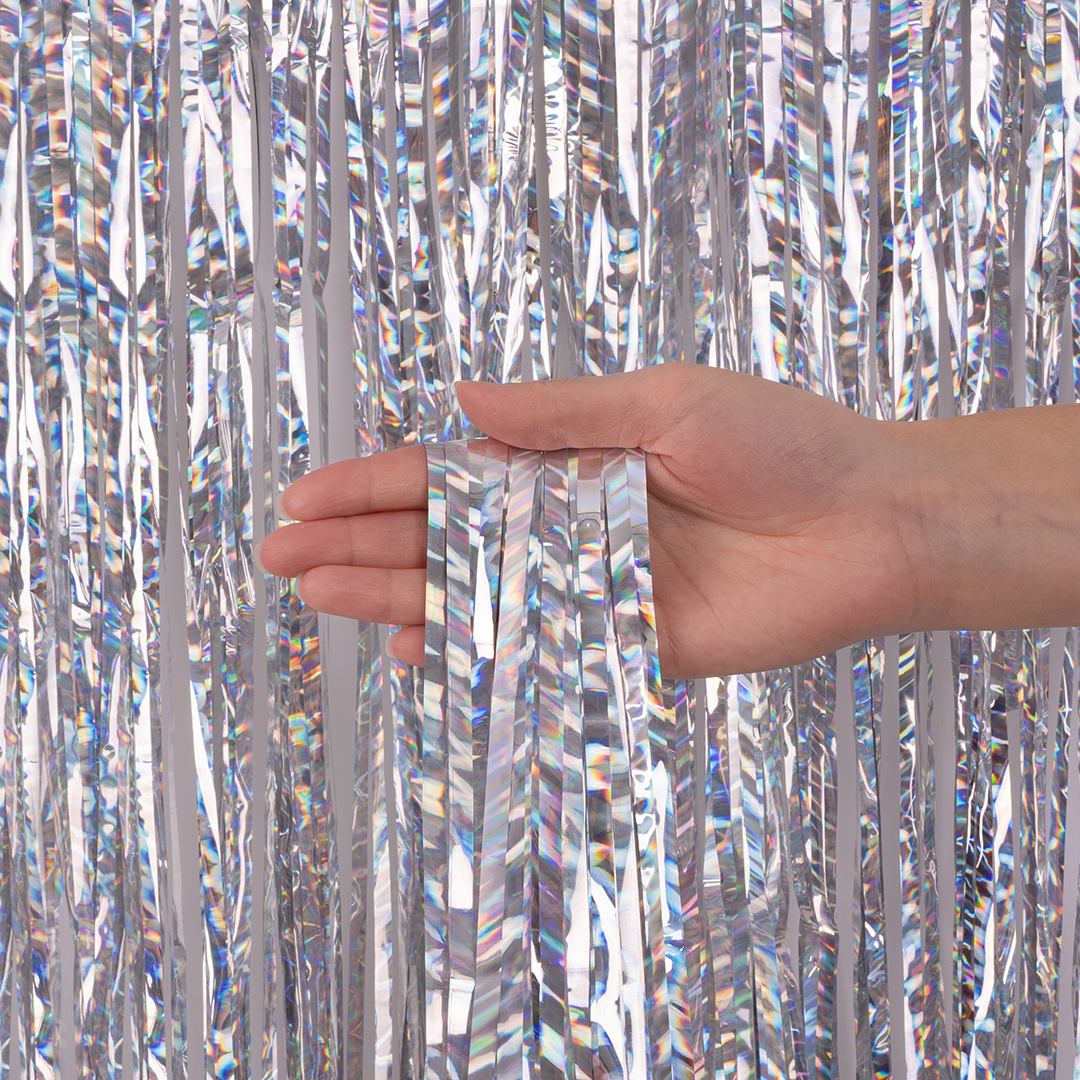 Занавес Волны, Серебро, Голография, 100*200 см, 1 шт.