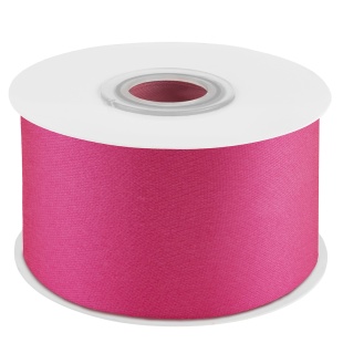 Лента атласная (3,8 см*22,85 м) Глубокий розовый, 1 шт.