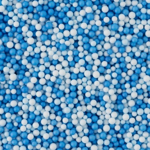 Шарики пенопласт, Цветной микс, Голубой/Синий, 2-4 мм, 10 гр.
