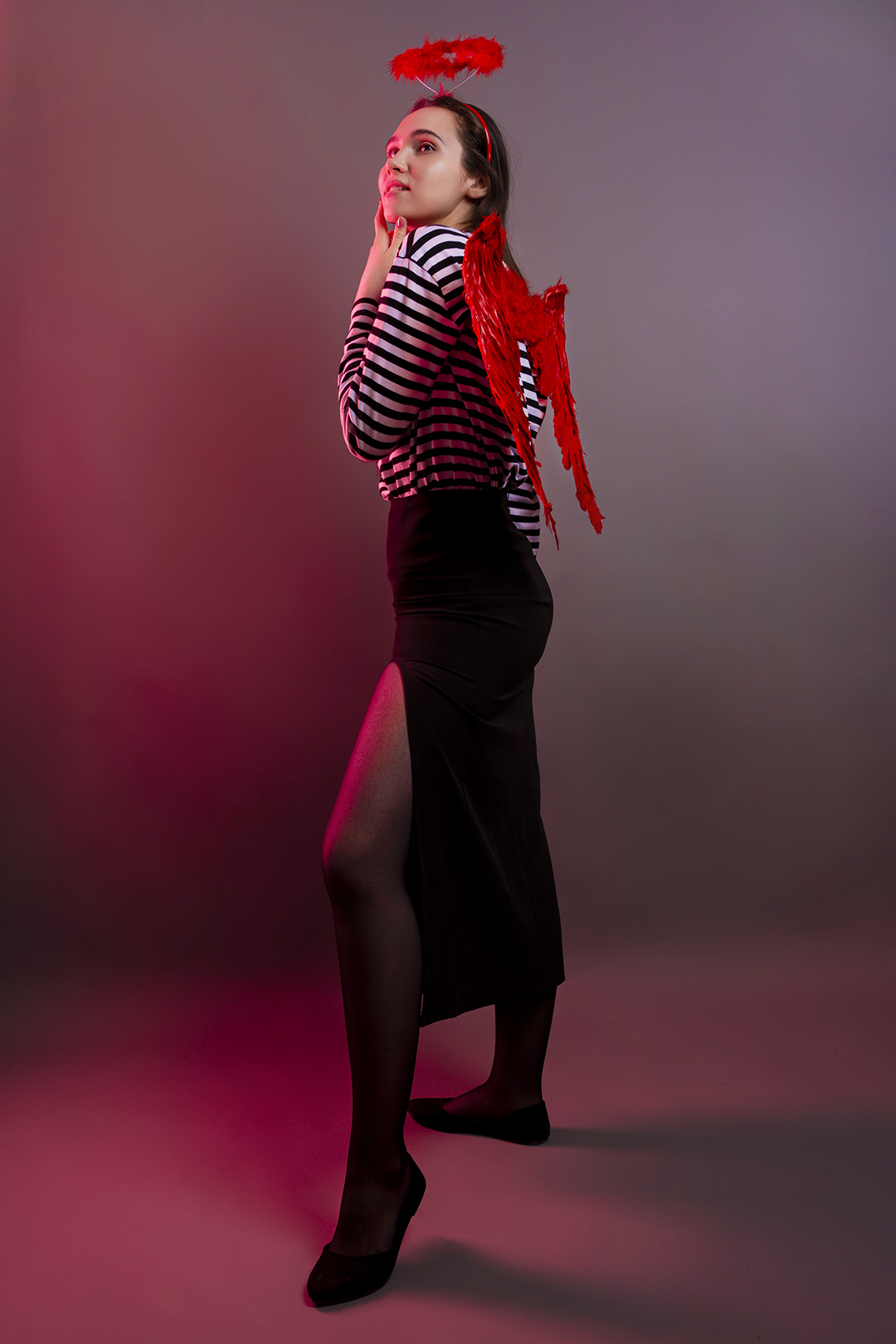 Крылья, Ангел, Размер S, Красный, 45*35 см, 1 шт. 