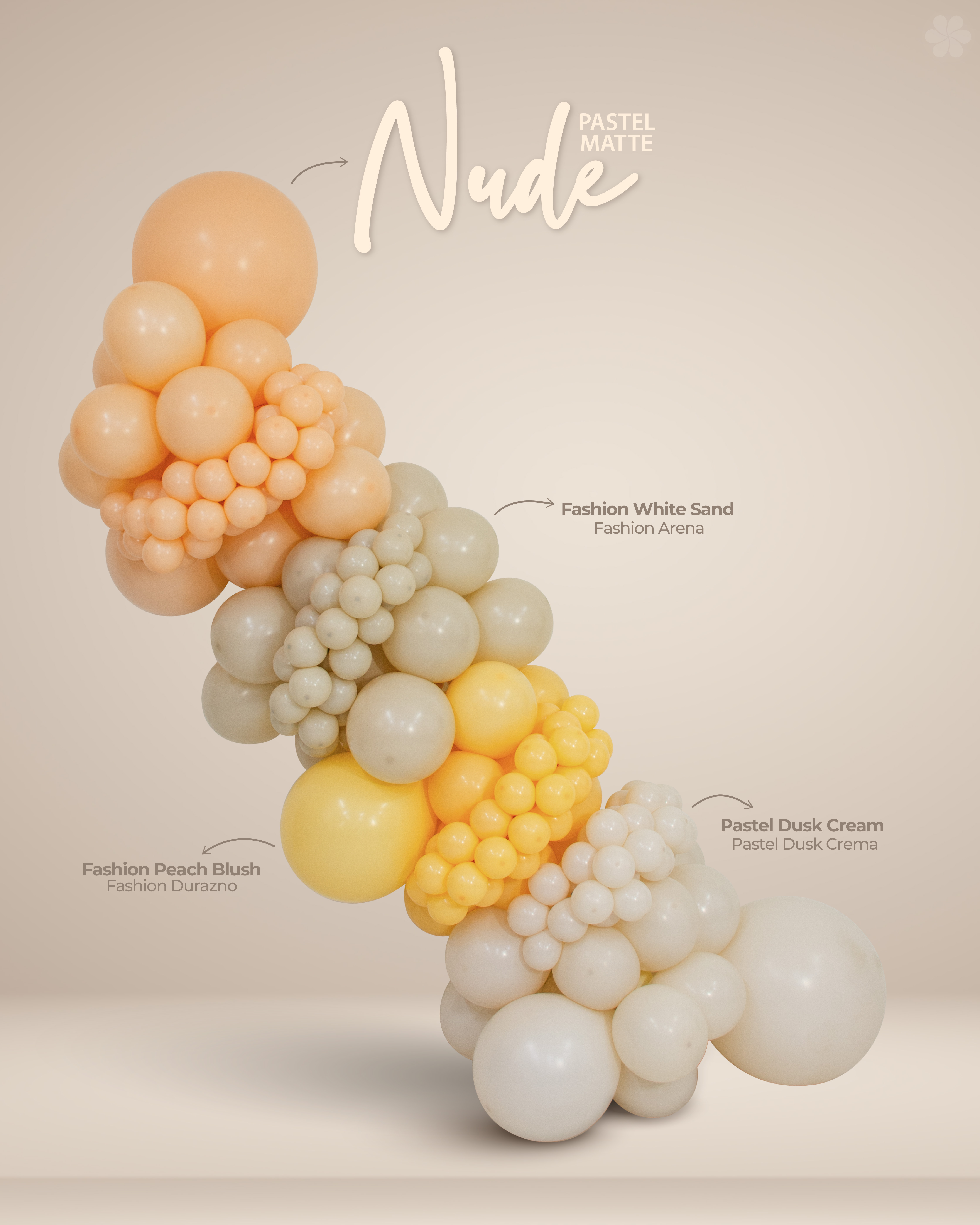 Шар (12''/30 см), Телесный (661), макарунс, 12 шт.