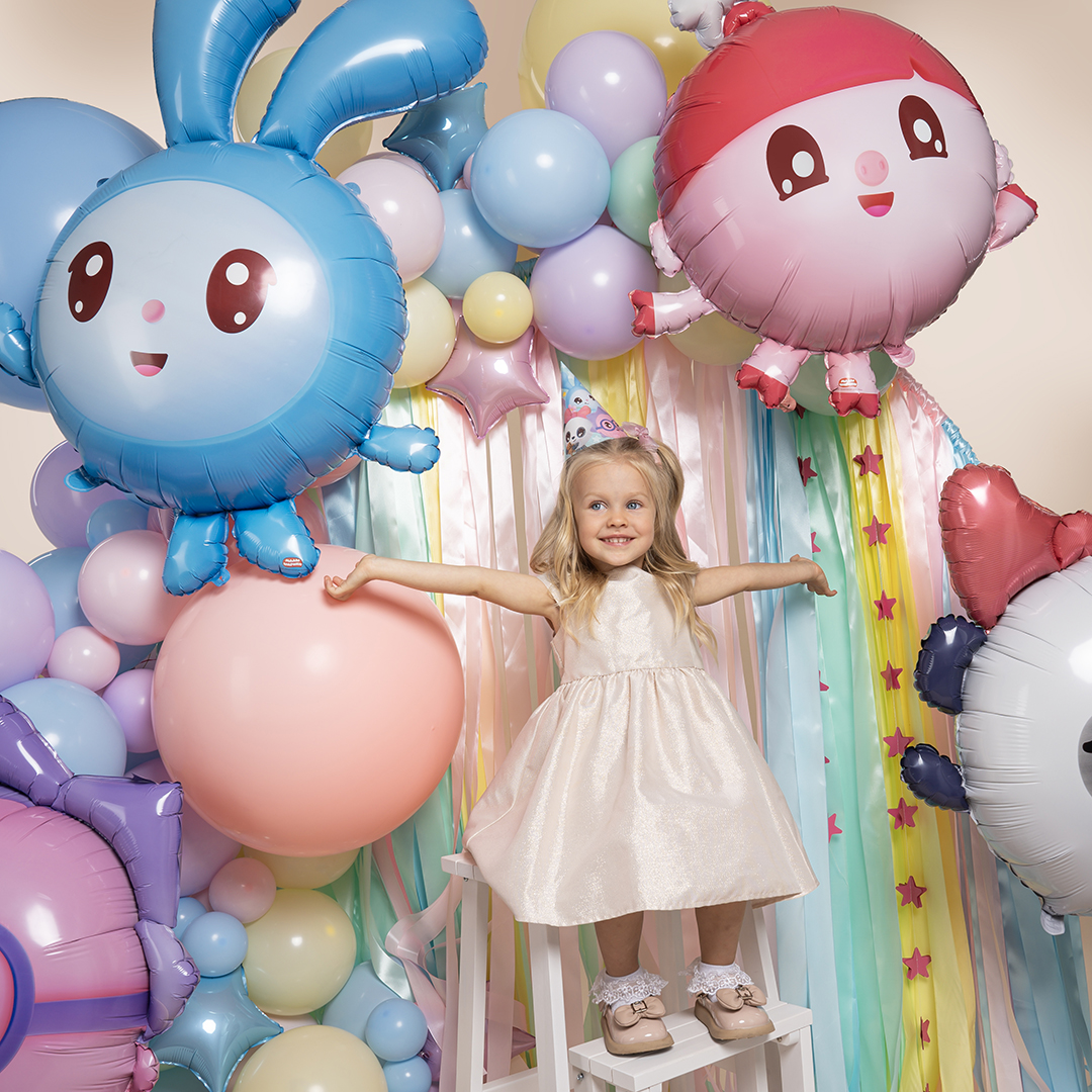 Шар (36''/91 см) Фигура, Малышарики, Нюшенька, 1 шт. в уп.