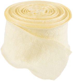 Лента тканевая (4 см*9,14 м) Нежная волна, Нежно-желтый, 1 шт.