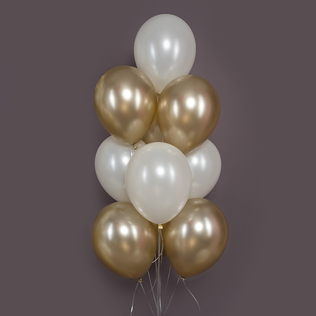 Шар (12''/30 см), Устрично-белый (806), шелк, 12 шт.