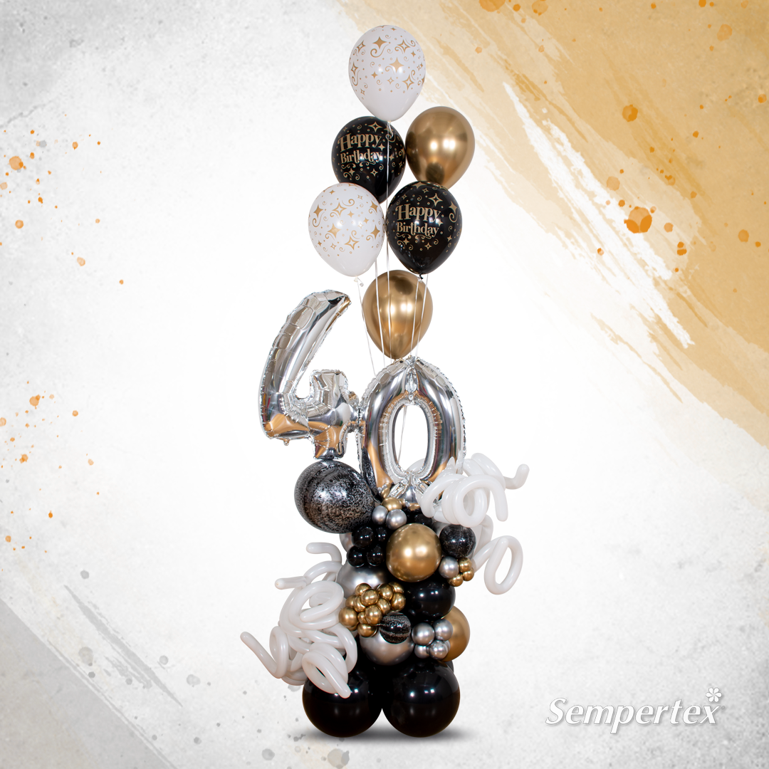 Шар (12''/30 см), Черный (080), пастель, 50 шт.