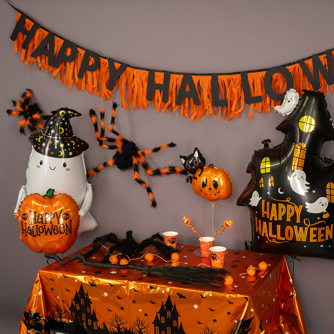 Шар 3D (27''/69 см) Фигура, Привидение с тыквой, 1 шт.