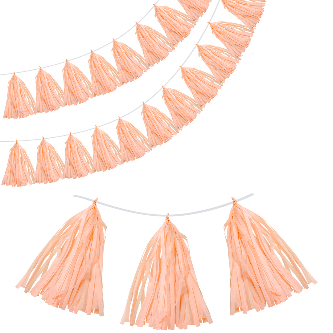 Гирлянда Тассел, Пудра, 35*12 см, 12 листов.