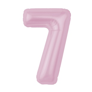 Шар (40''/102 см) Цифра, 7 Slim, Зефирный, 1 шт. в уп.