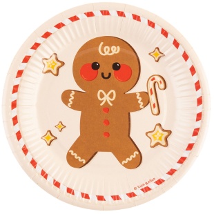 Тарелки (7''/18 см) Пряничный человечек, 6 шт.