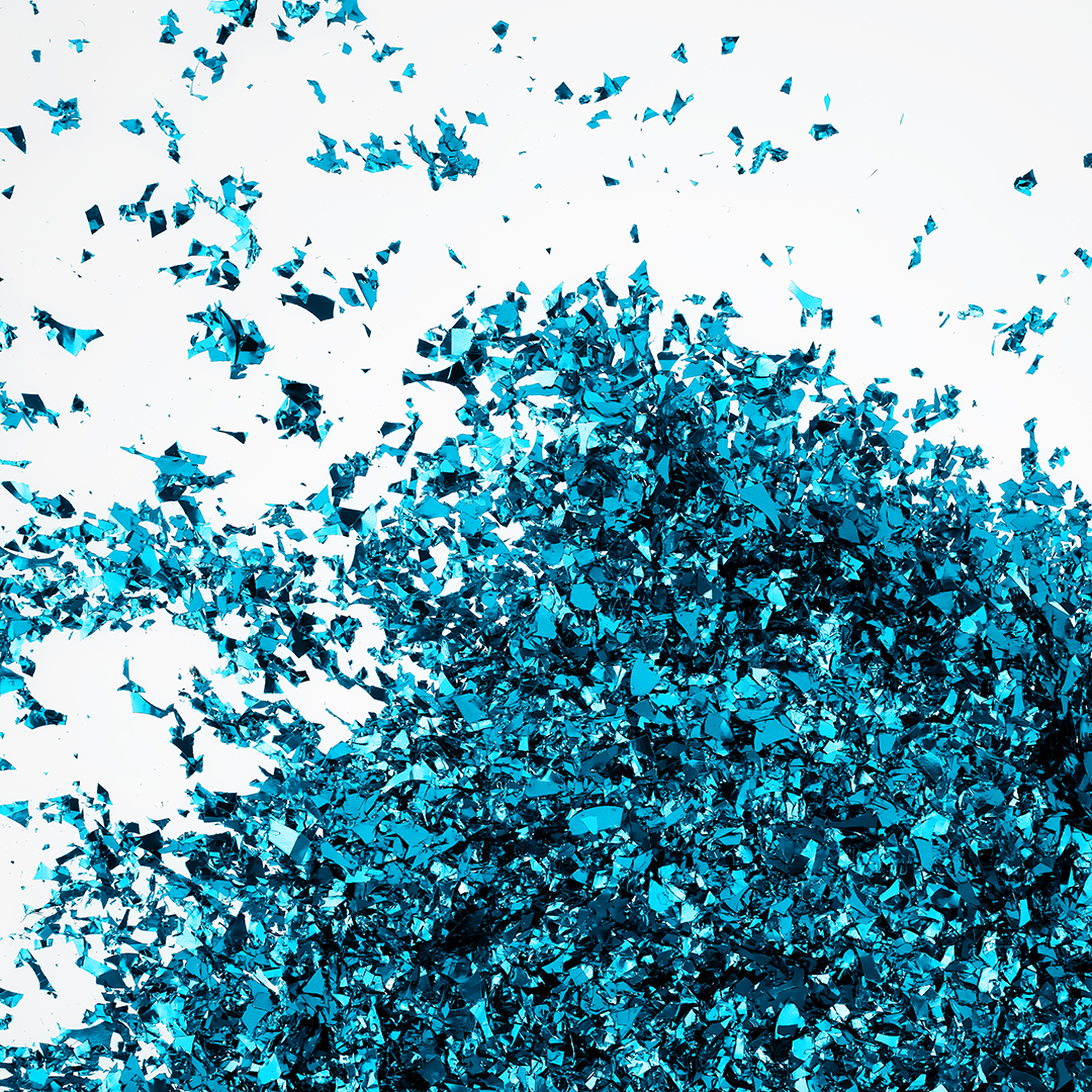 Конфетти дробленые Ярко-голубой, Металлик, 20 г.