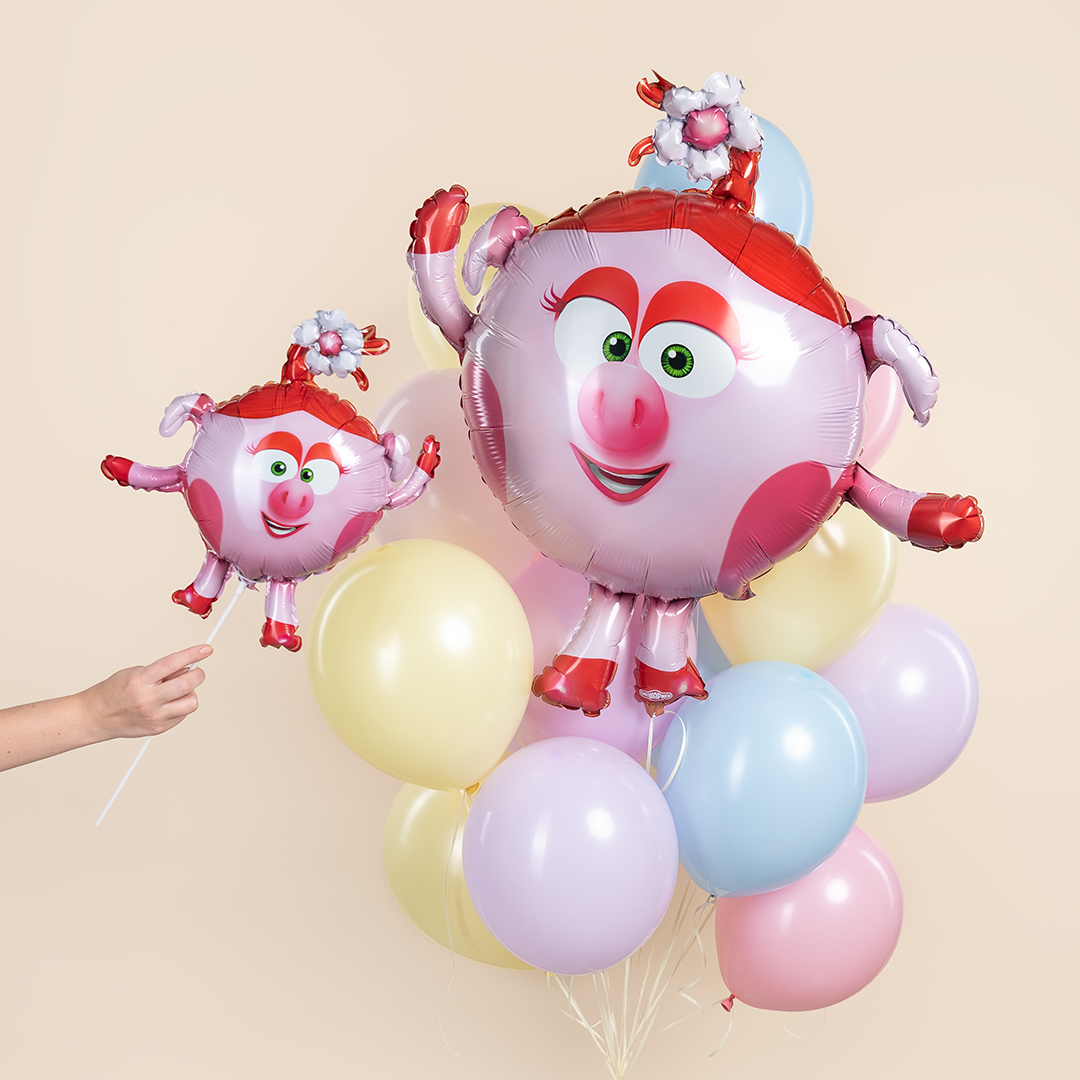 Шар (41''/104 см) Фигура, Смешарики, Нюша, 1 шт. в уп.