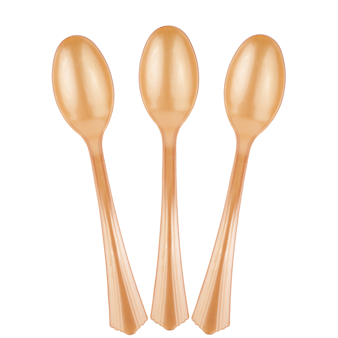 Ложки, Матовое розовое золото, 17 см, 10 шт. в упак. 