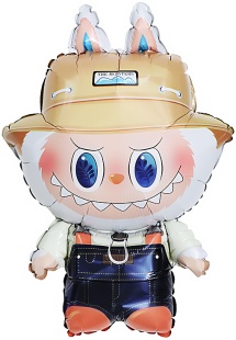 Шар (35''/89 см) Фигура, Плюшевый эльф в комбинезоне, 1 шт.