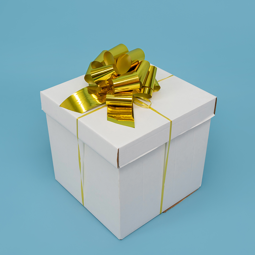 Бант Шар, Золото, Металлик, 21 см, 1 шт. в упак. 