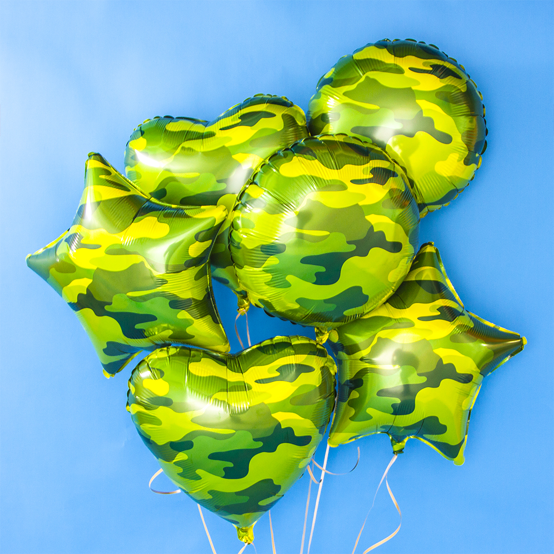 Шар (18''/46 см) Круг, Камуфляж, 1 шт.