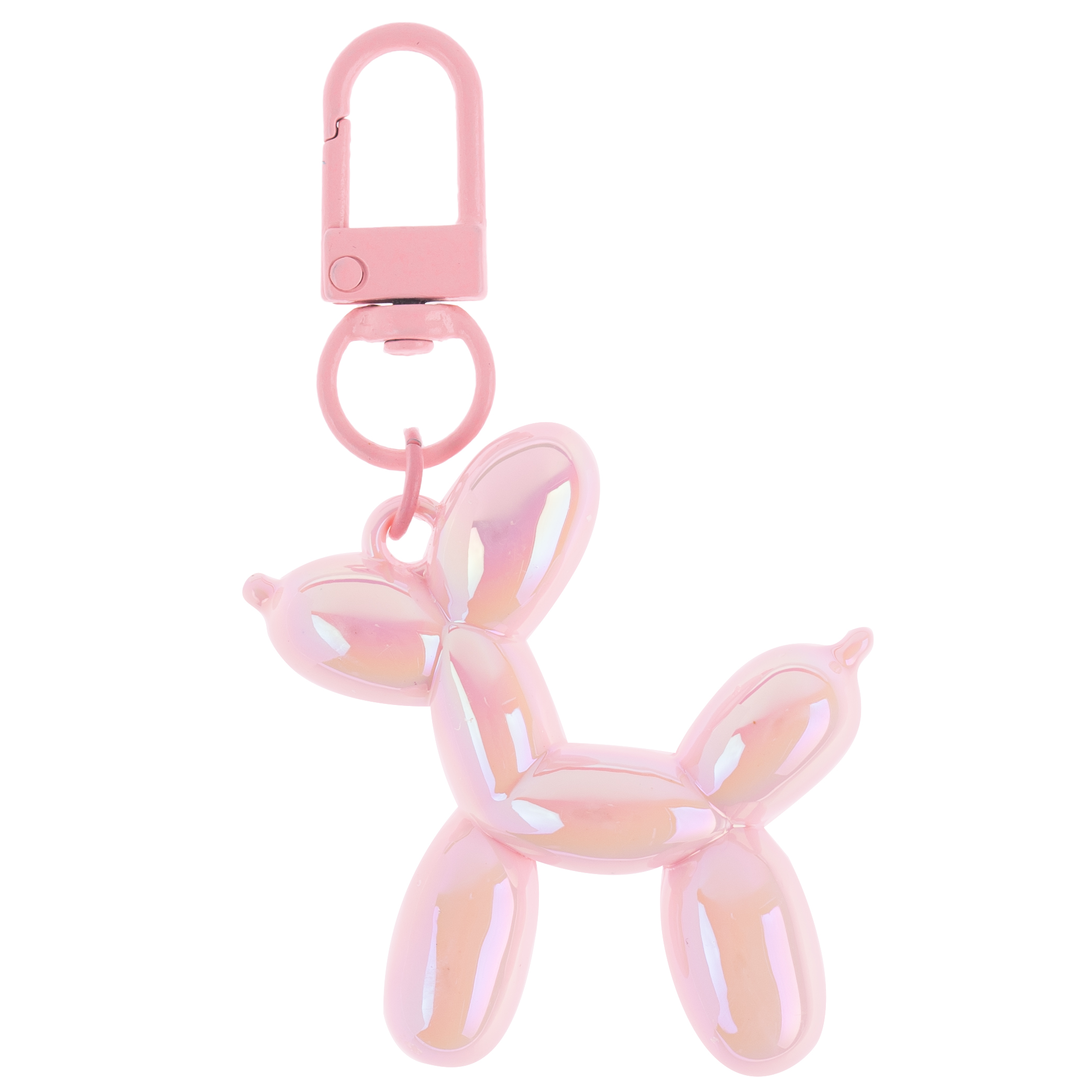 Брелок, Собачка ШДМ, Розовый, Перламутр, 4,5 см, 1 шт. 