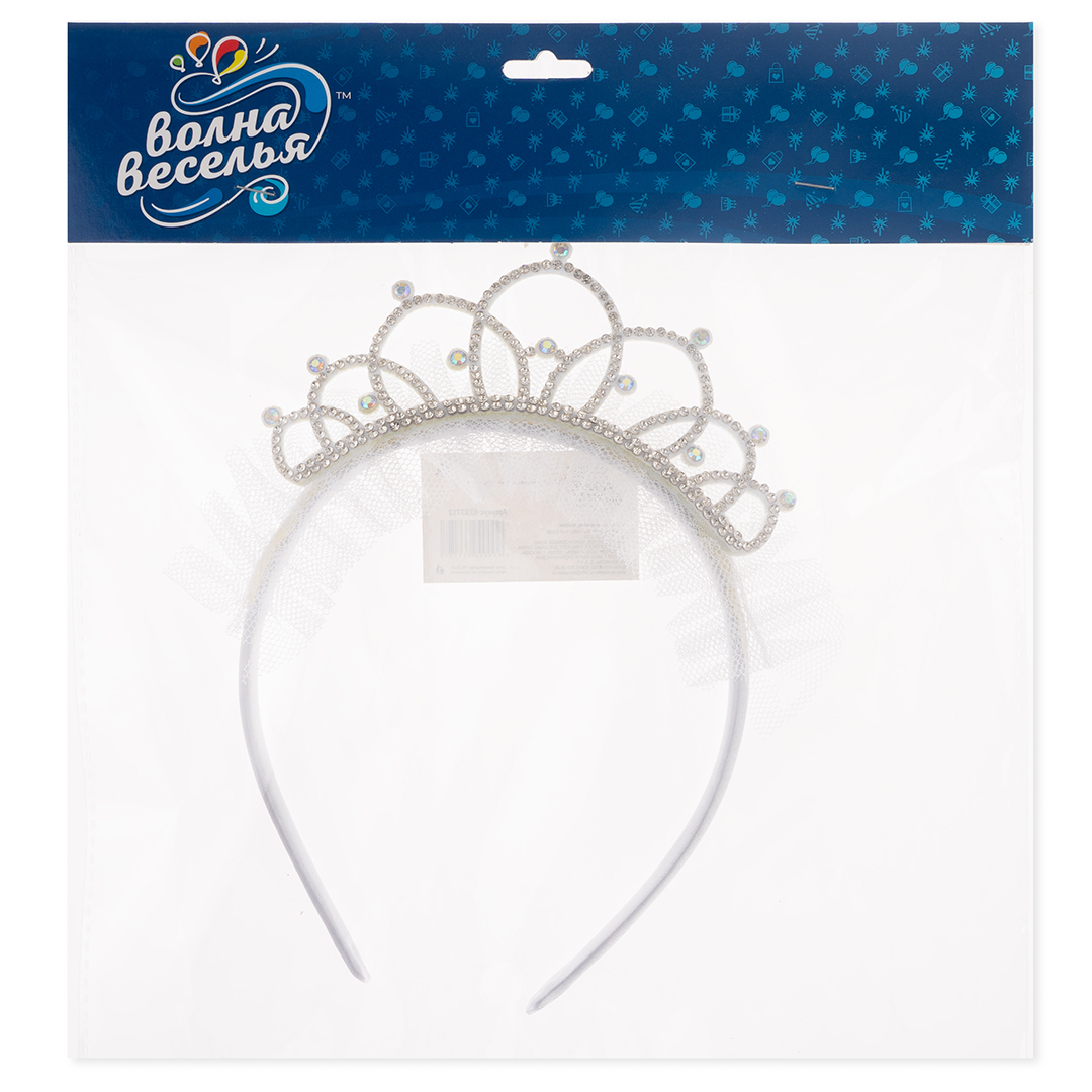 Ободок, Нежная диадема, Белый, 1 шт. 